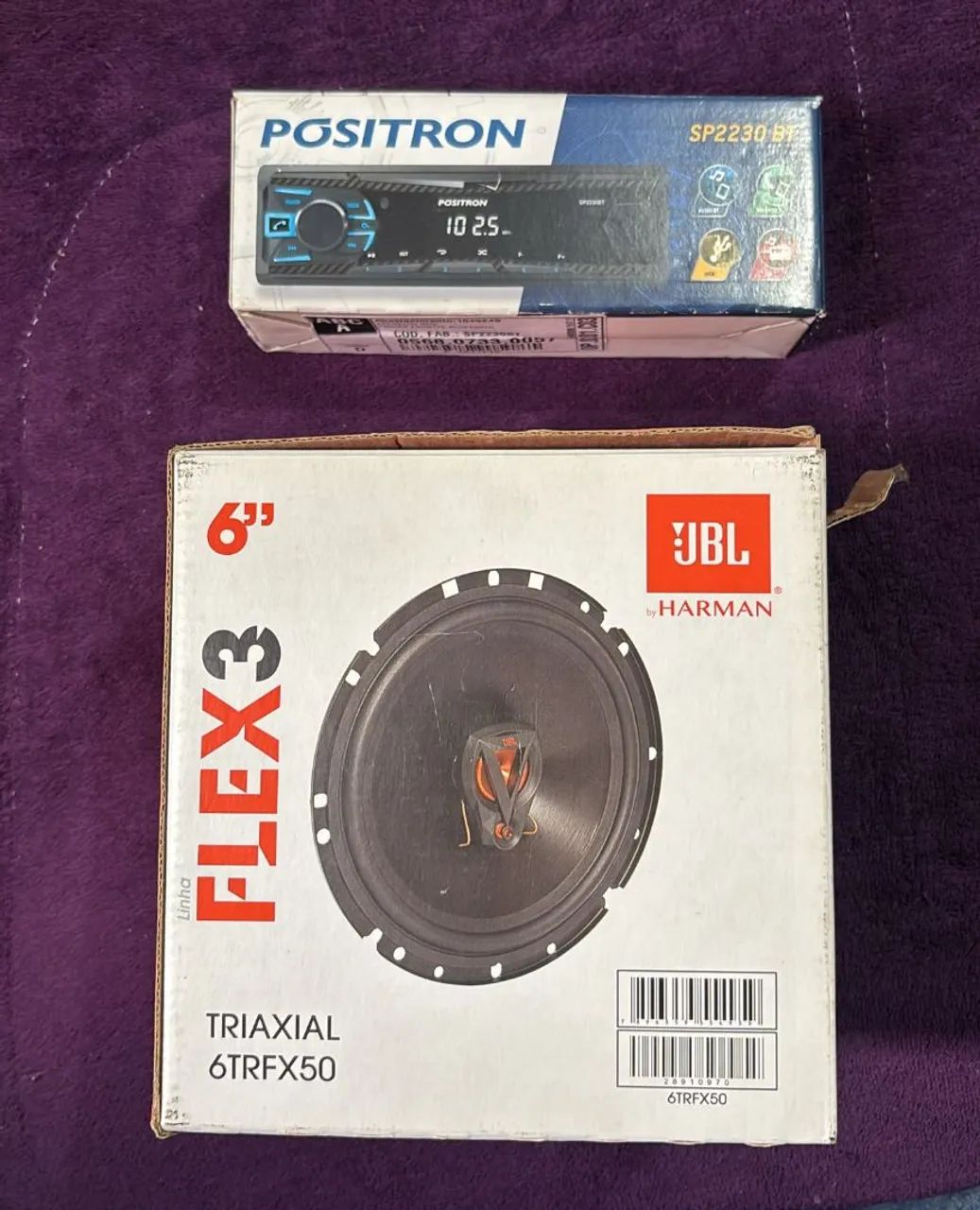  Radio MP3 player Positron Bluetooth com  par de autos falantes de 6"" jbl 80wts - Foto 4