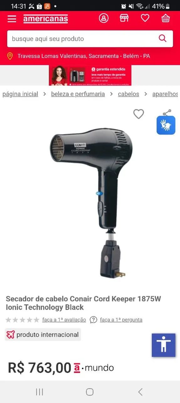Secador de cabelo Conair