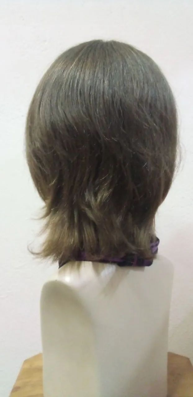 Peruca natural de cabelo humano brasileiro do sul  - Foto 5