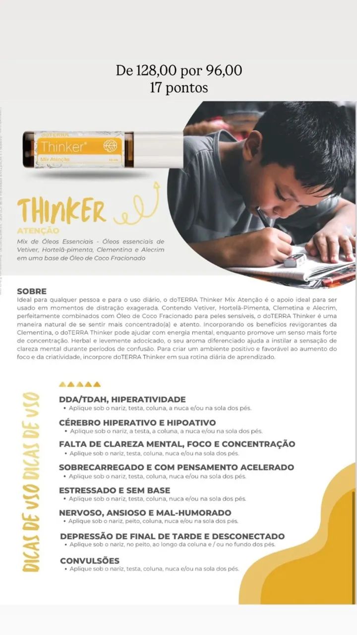 Óleo essencial thinker