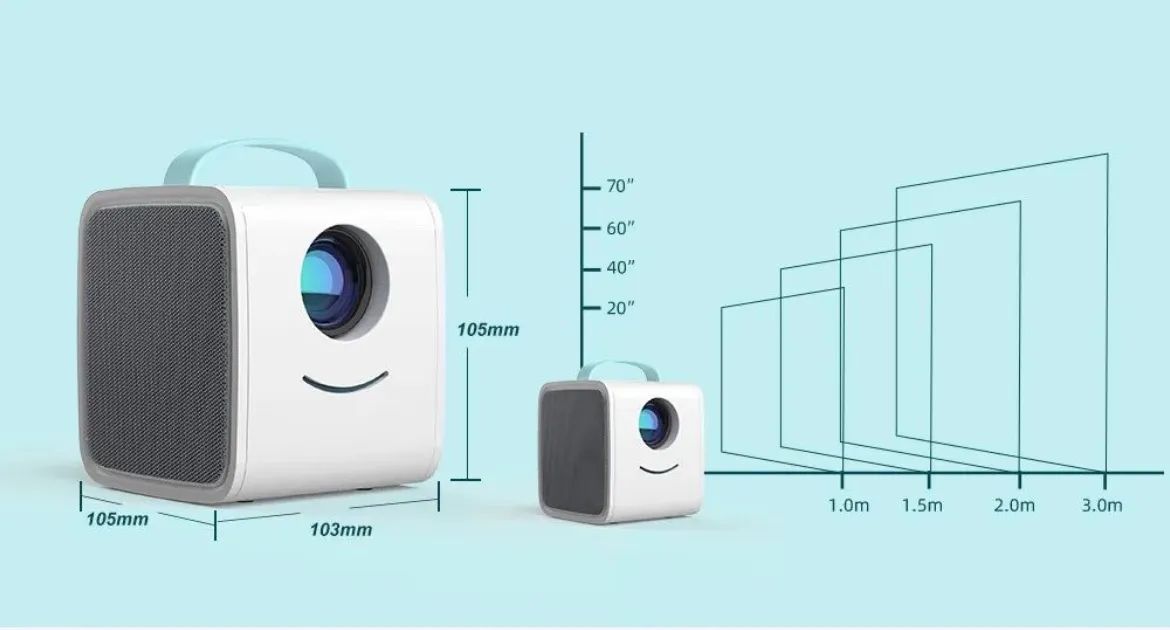 mini projetor portátil kid's story projector" com ajuste de foco - Foto 3