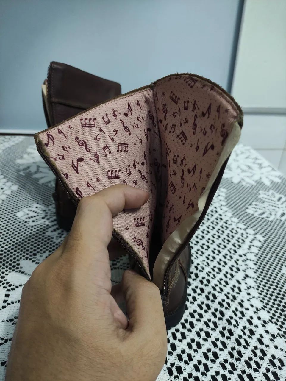 Botas de Couro Marrom Ortopé Bebê ( Tamanho 18) - Foto 4