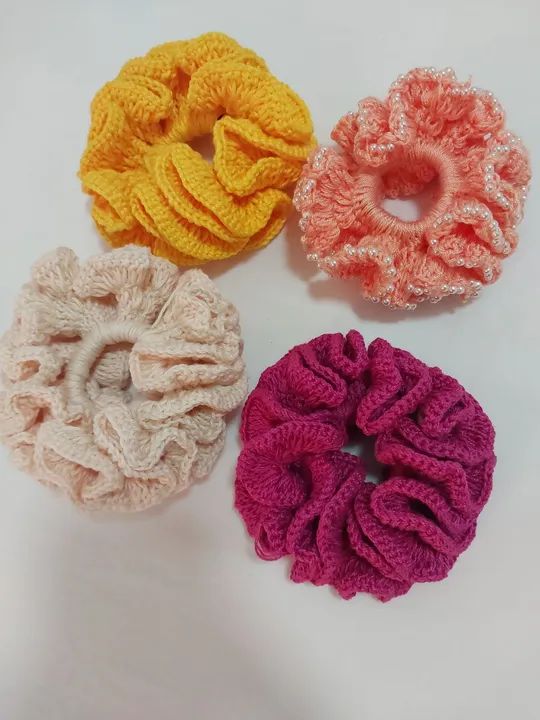 Elásticos de Cabelo Crochê - Cores Vibrantes - Foto 2