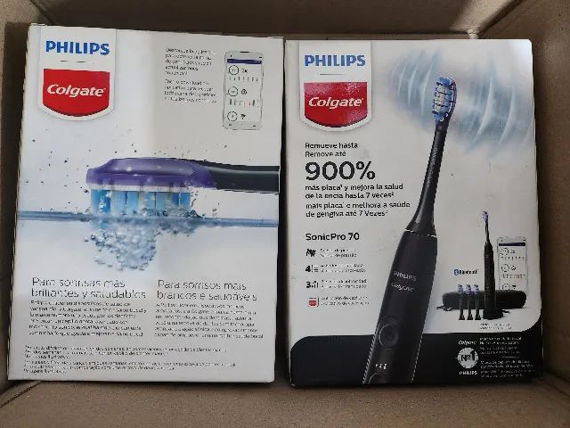 Colgate Escova De Dente Elétrica Philips Sonicpro 70 Recarregável Tem 3 Refis e estojo - Foto 4