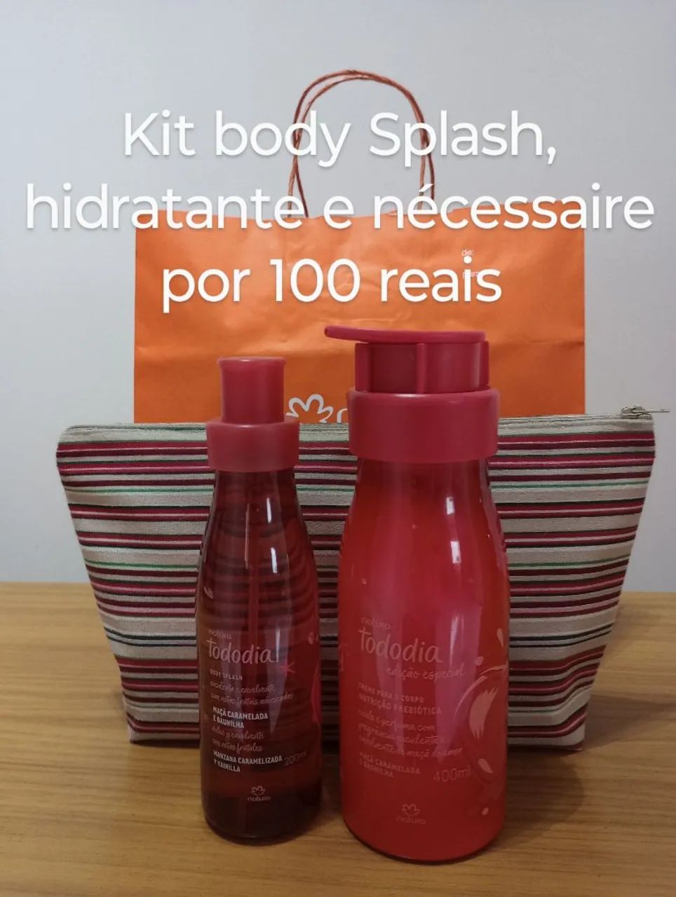 Kit Body Splash, Hidratante e Necessaire Natura