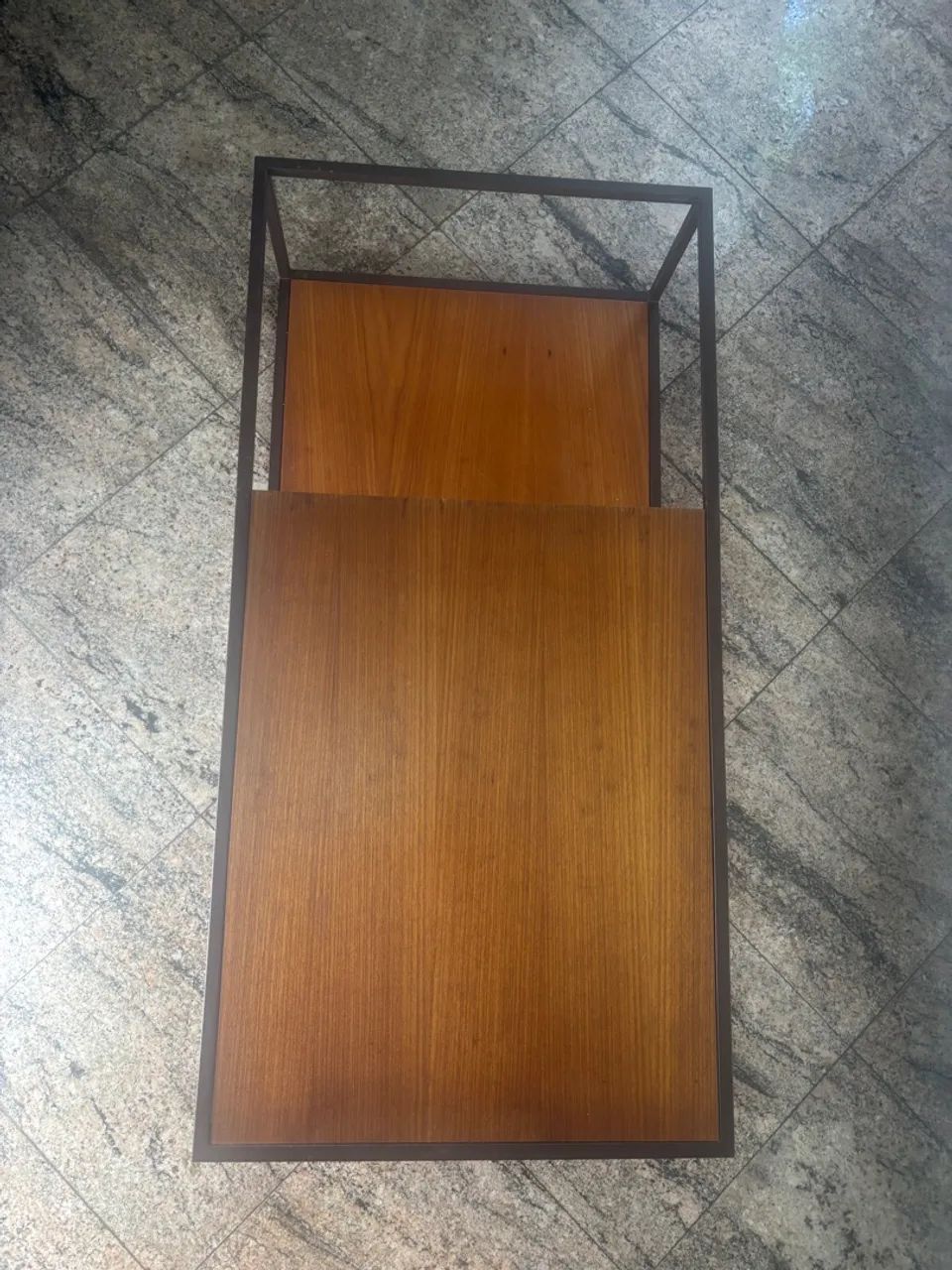 Mesa de centro madeira e aço 65579520711041122