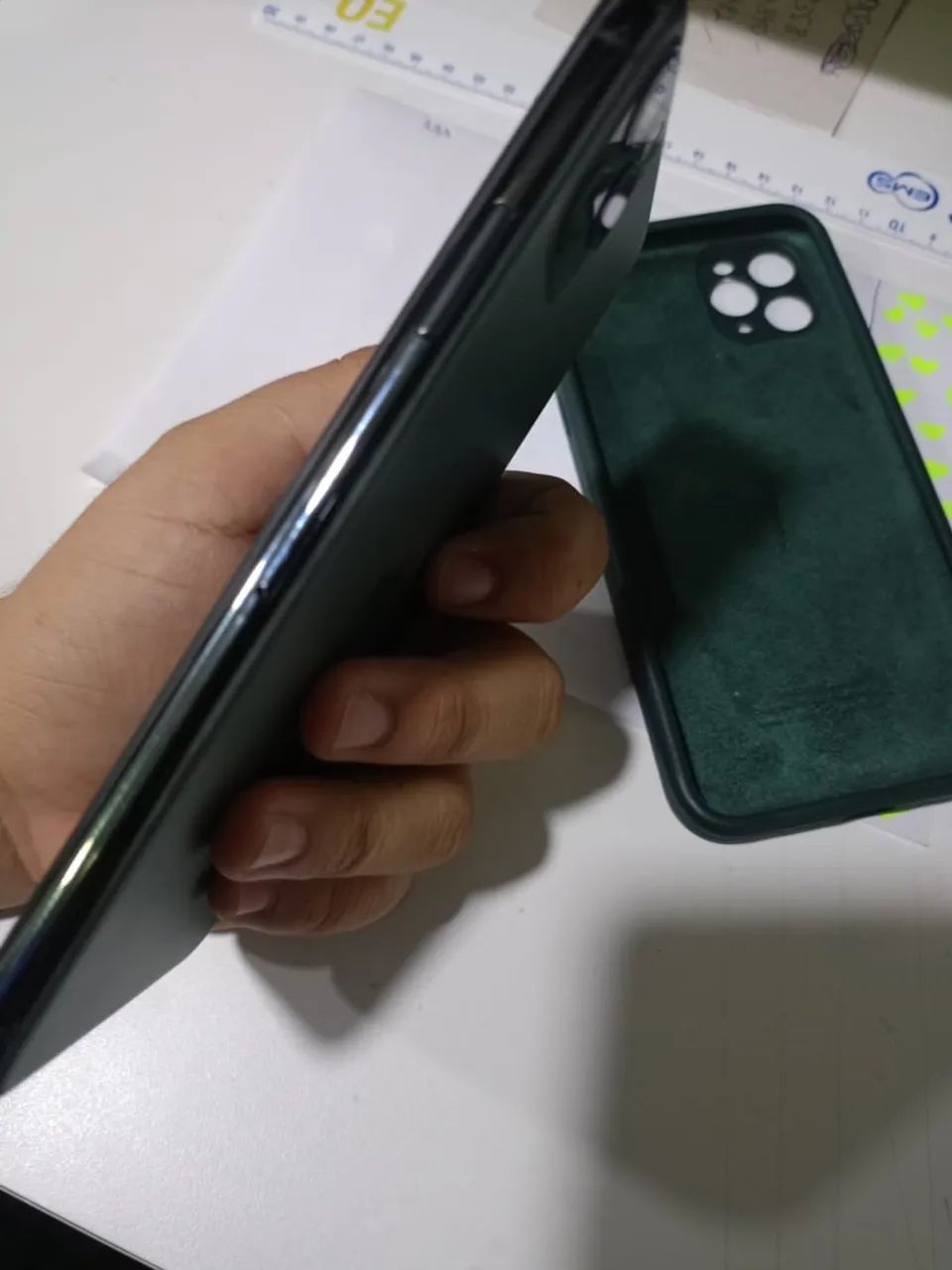 Iphone 11 pro max 256g verde meia-noite - Foto 4