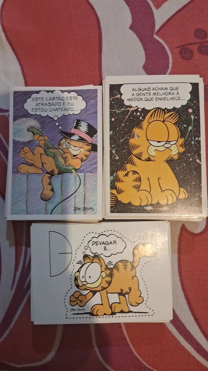 Garfield 158 Mini Cards Antigos em perfeito estado de conservação 