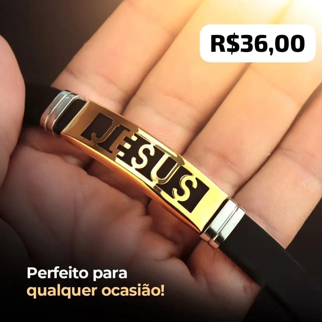 Pulseira Jesus em  Silicone - Foto 3