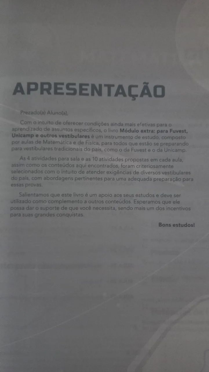 Módulo Pré-Vestibular FUVEST, UNICAMP e outros.  MATEMÁTICA e FÍSICA com gabarito! - Foto 3