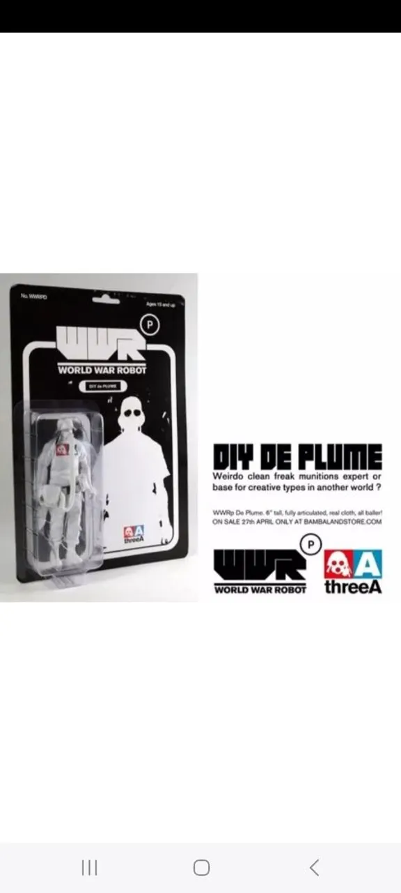 World War Robot - DIY de Plume - ThreeA toys - 3a edição limitada