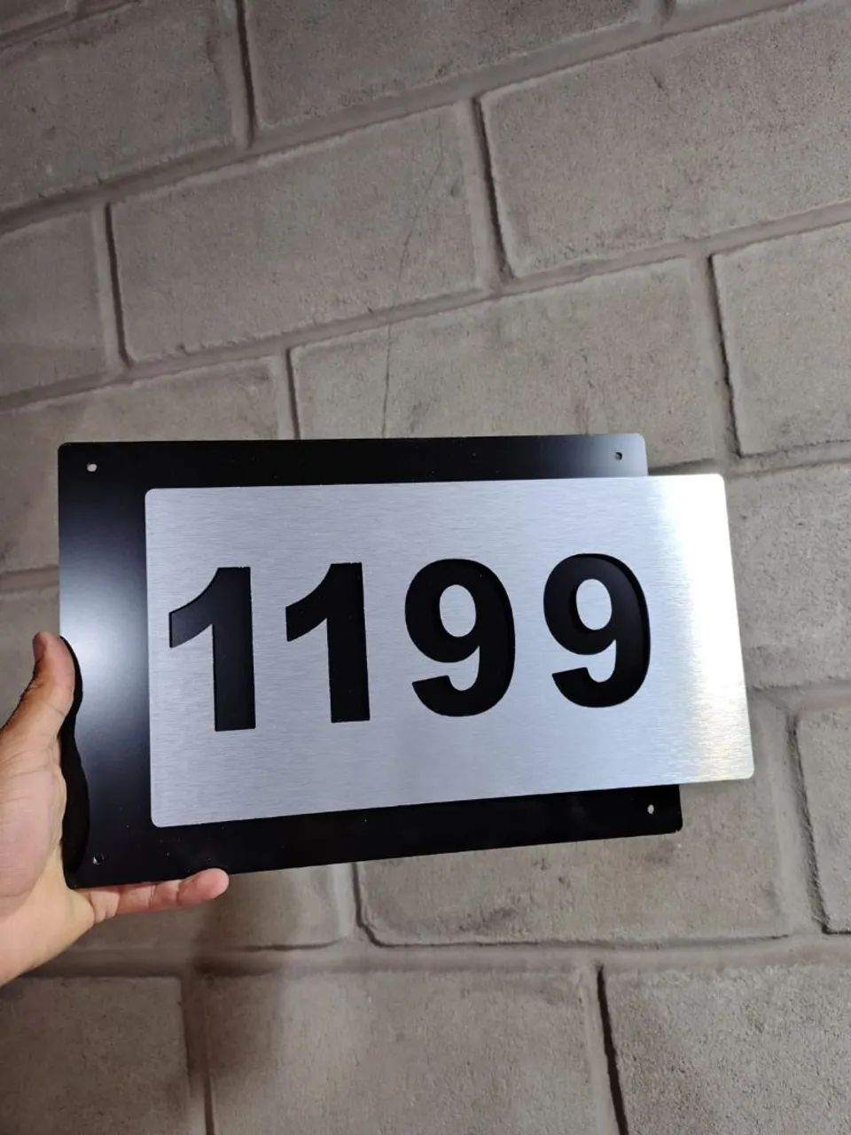 Placa de número de casa moderna ACM personalizado - Foto 5