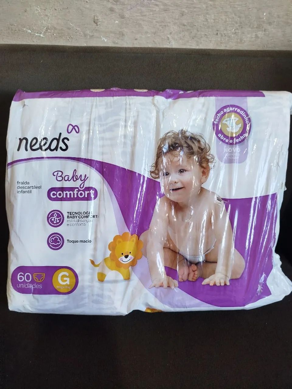 Fraldas descartáveis Needs Baby Comfort - G - 60 unidades