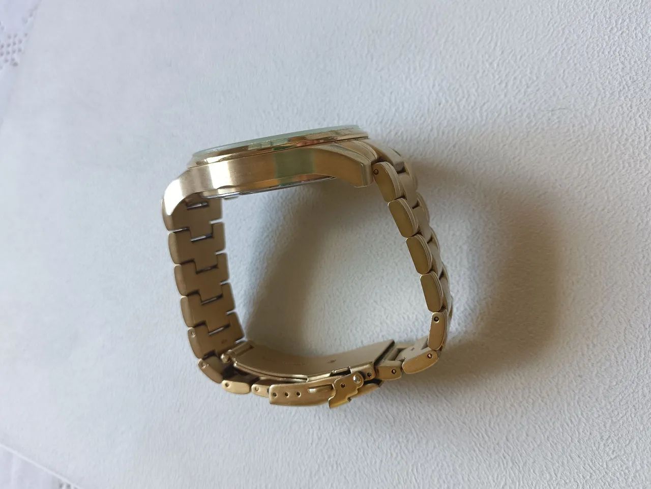 Relógio Seculus Dourado Masculino - Cronógrafo - Fundo Branco - Foto 5