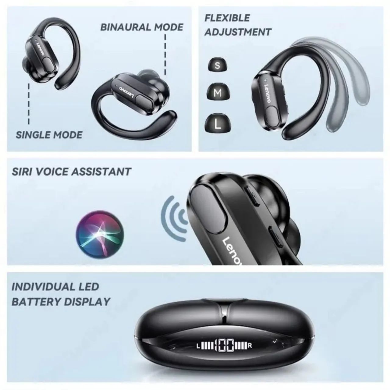 Fone de Ouvido Bluetooth Lenovo XT80  - Foto 2