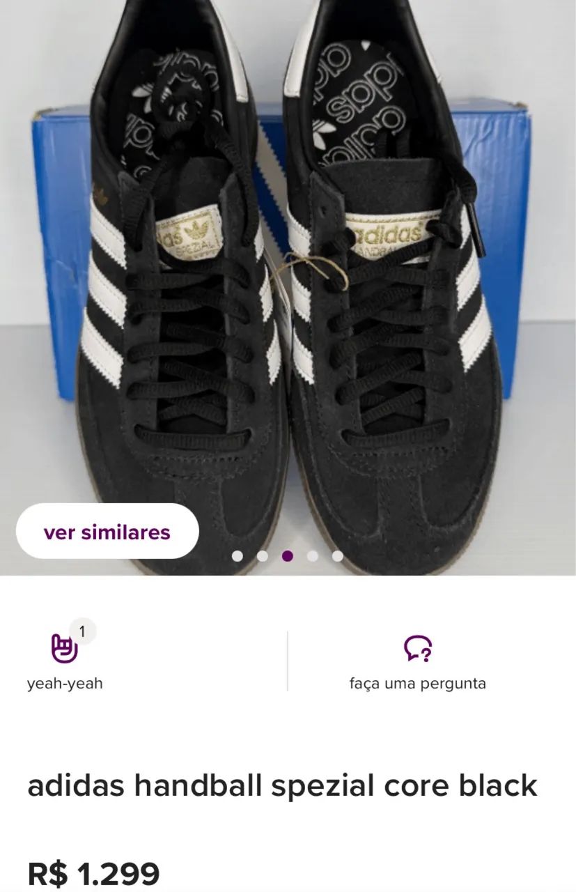 Adidas Handball Spezial Core Black 37 unissex - Calçados Adidas Handball Spezial Core Black 37 unissex - Calçados