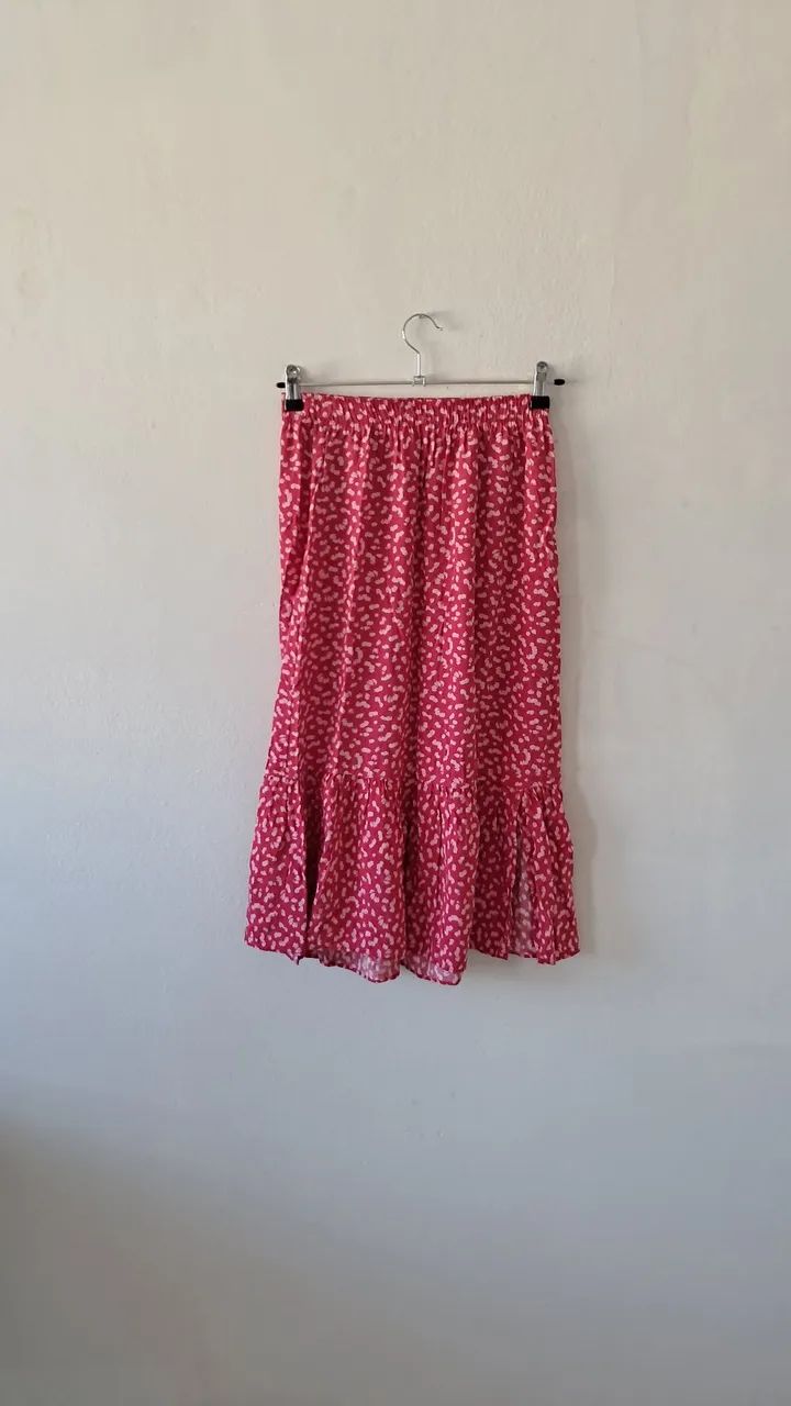  Imperdivel Saia longa Vermelha - Foto 2