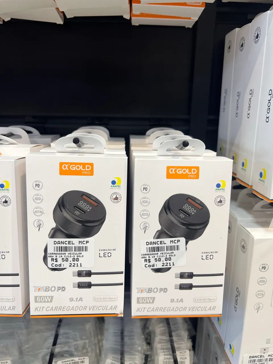 Carregador Veicular Turbo 60W USB + TIPO C Para Android  - Foto 2