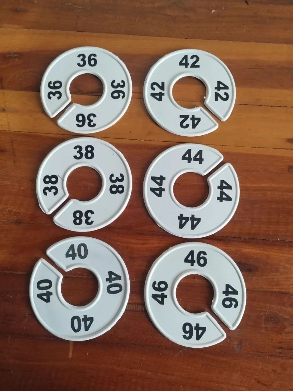 Separador Numeração para arara 6 pçs