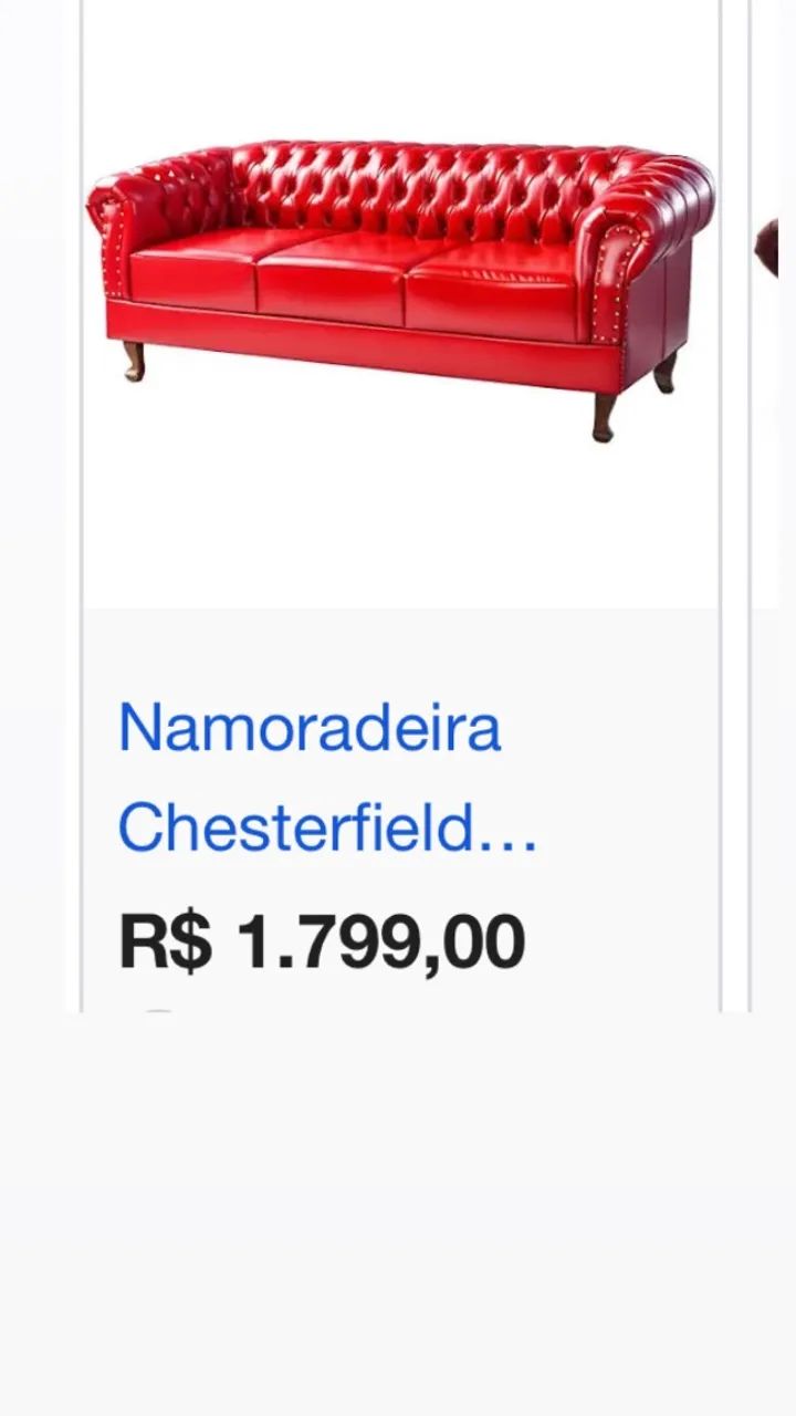 Sofa couro vermelho  - Foto 2