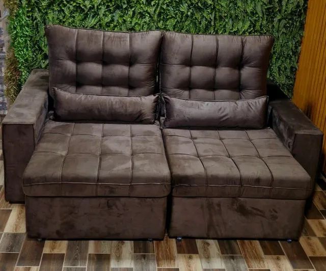 Sofá Retrátil Veludo 2,00m Campeão de Vendas - Oferta! - Foto 2