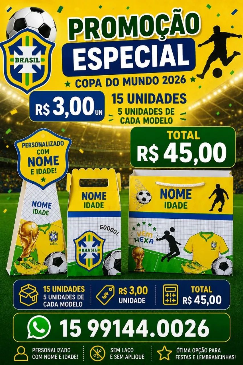 Kit festa com 15 unidades