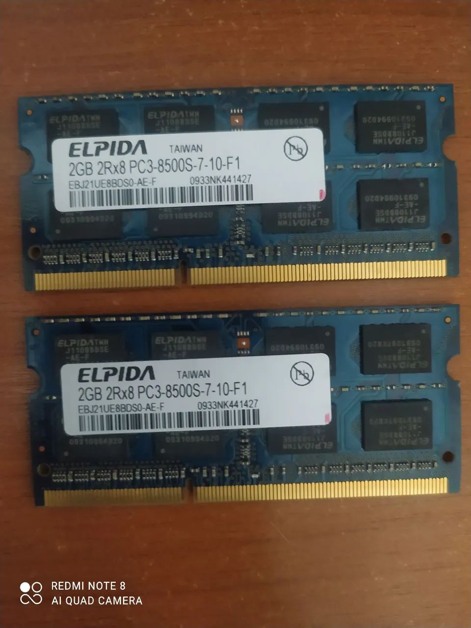 Memória notebook ELPIDA 2 pentes de 2gbs 