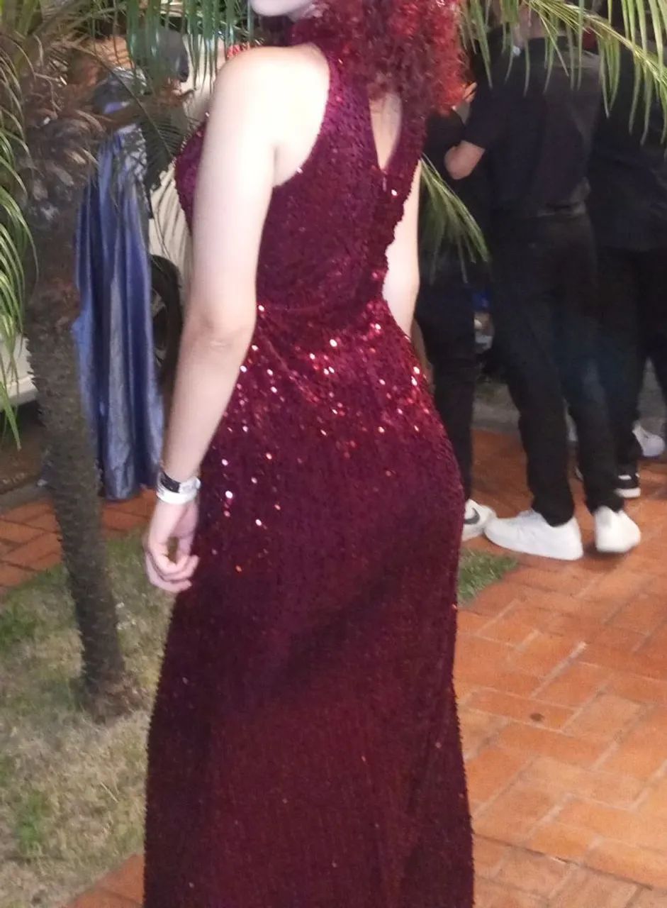 Vestido de festa veludo com paetê - Foto 5