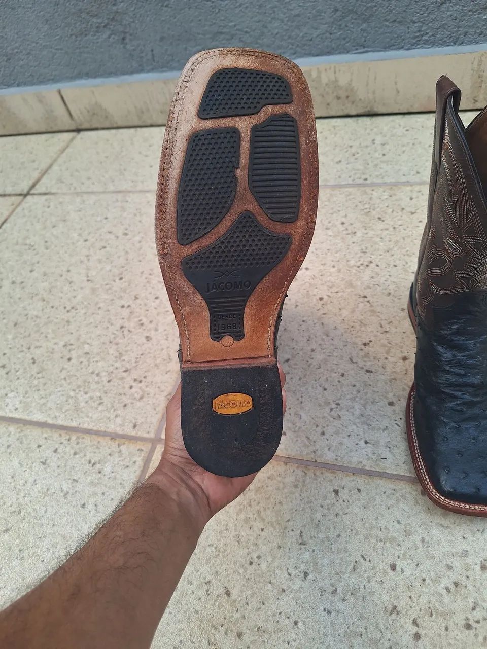 Bota Jácomo couro de avestrúz  - Foto 3