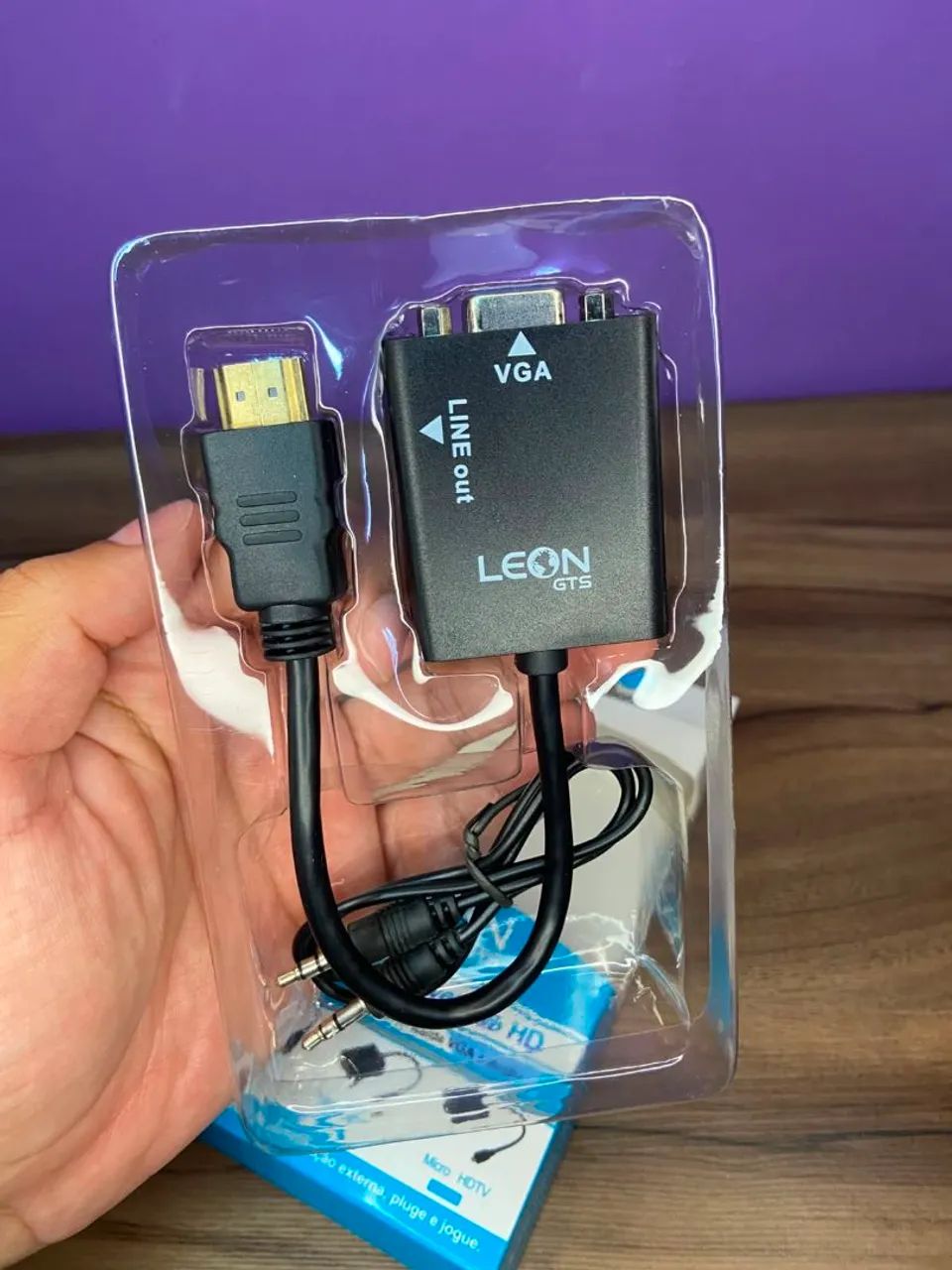 Cabo Conversor HDMI para VGA + Áudio Leon GTS - Foto 3