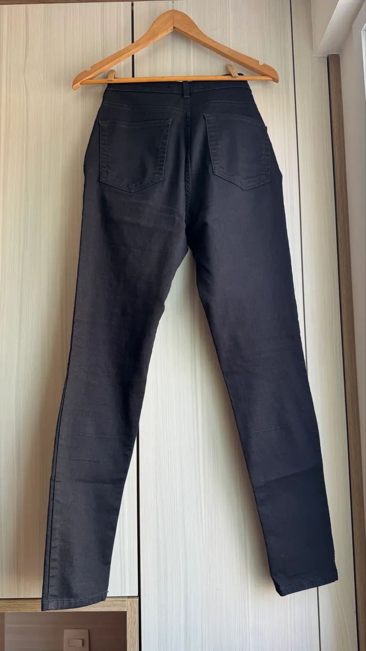 Calça Preta de Brim da Pool Jeans, tamanho 38 - Foto 2