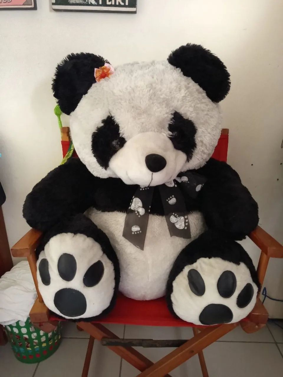 Baixou!!! Urso Panda de pelúcia grande.