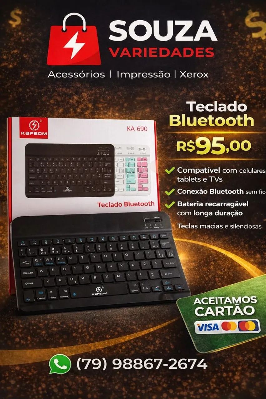 Teclado Bluetooth Inteligente KaraBom KA-690