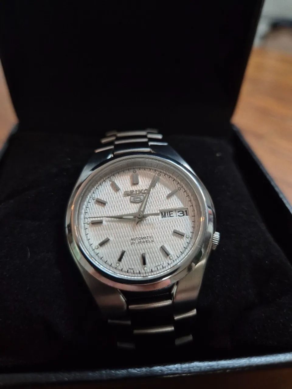 Relógio Seiko 5 automático SNK601 prata - impecável