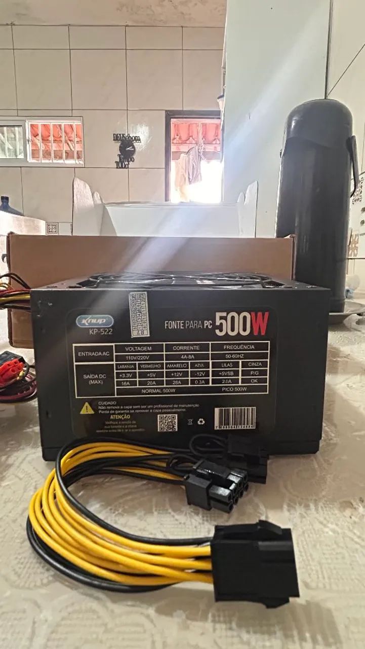 Fonte 500W 80 Plus Knup