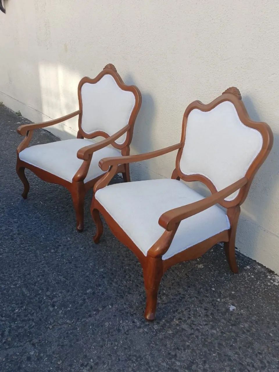 Par De Poltronas Valencia Parma Moveis Madeira Macica Clas - Foto 3