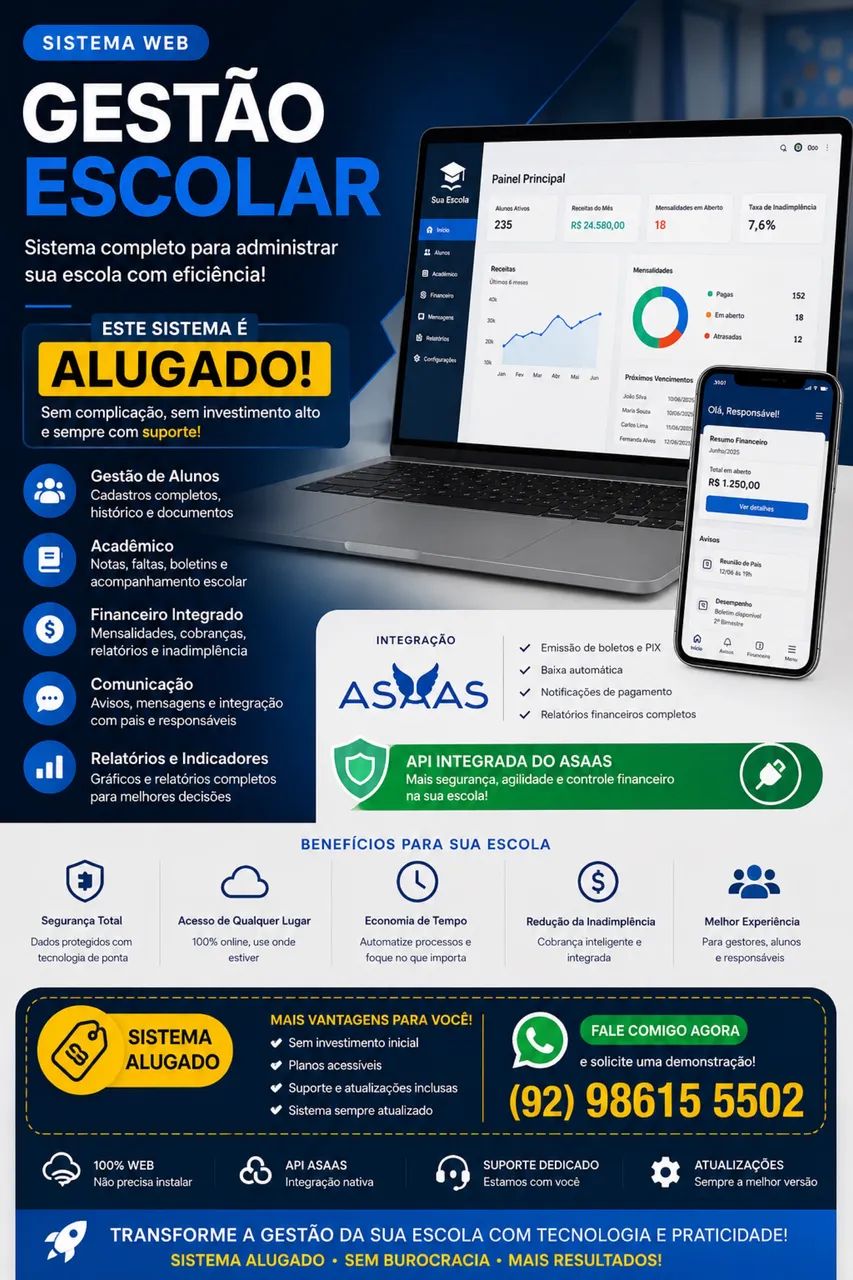 Sistema web de gestão escolar