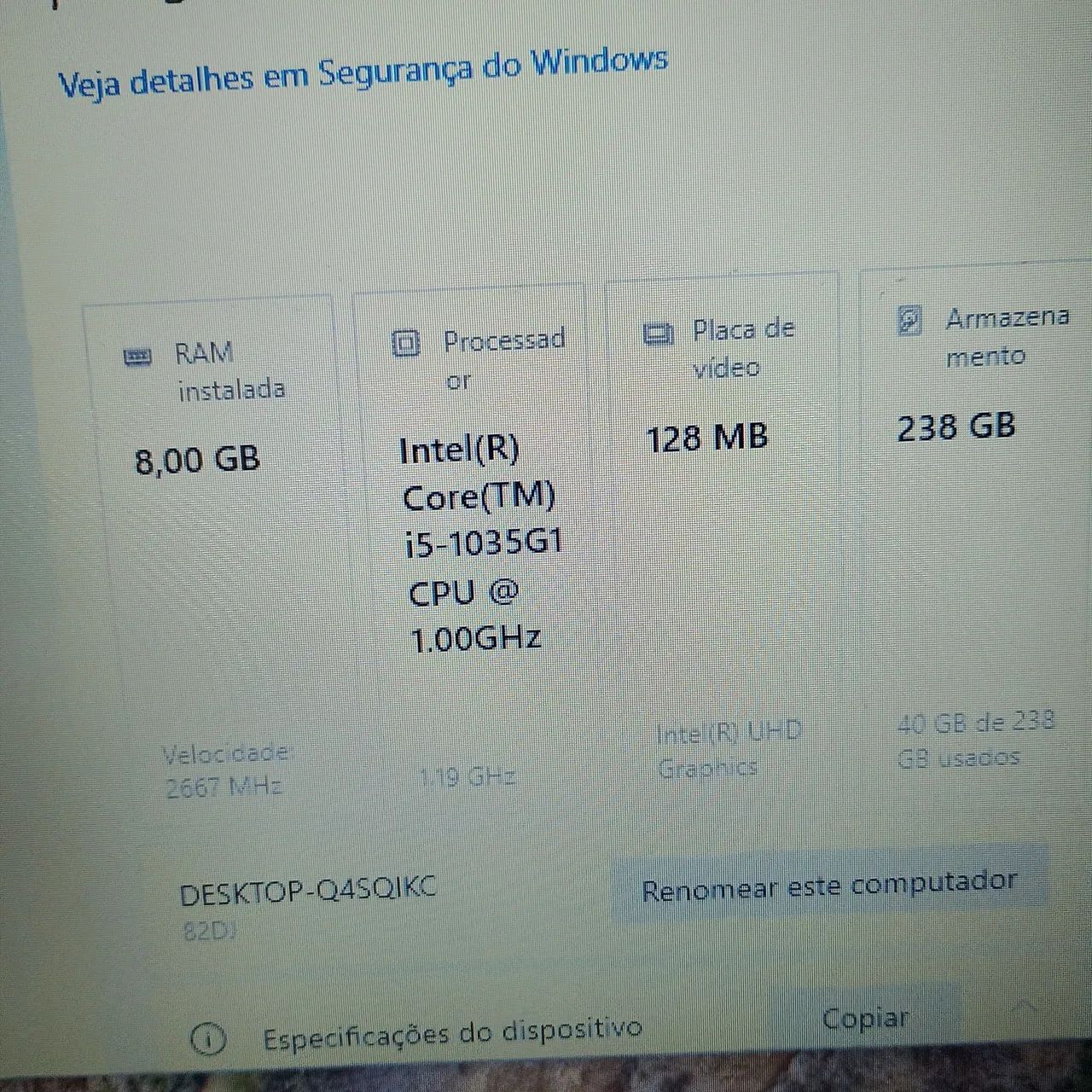 Notebook i5 10th com 8 de ram e Ssd (rápido) - Foto 4