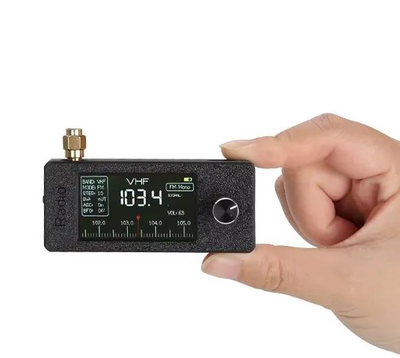 SI4732 Radio tascabile, SI4732 mini radio FM/AM (per MW e SW), supporto SSB, display IPS da 1,9 pollici con retroilluminazione regolabile (antenna telescopica