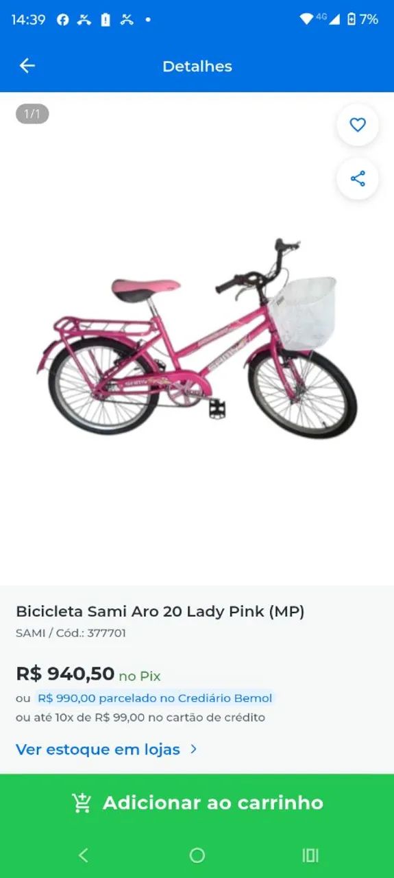 Vendo essa linda bicicleta Holiday many pink  - Foto 3