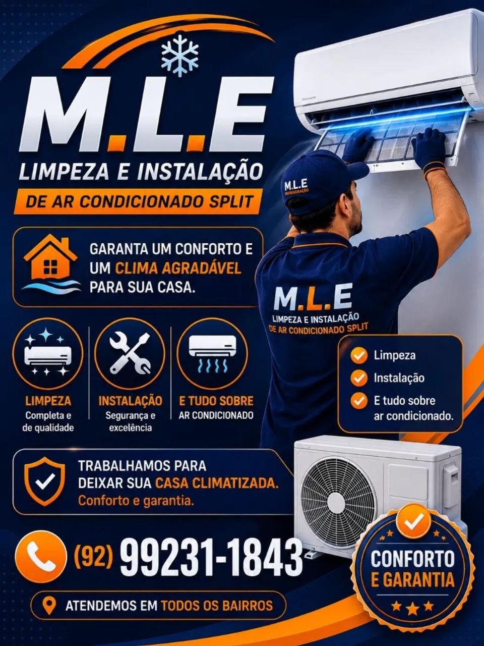Limpeza de ar condicionado split 