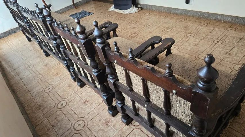 Conjunto de Sofá de Madeira - Foto 3