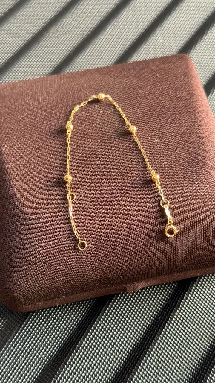 Pulseira de bebê Ouro 18k - Foto 2