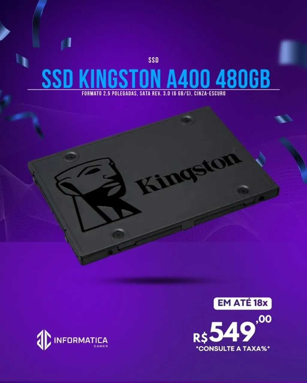 SSD KINGSTON A400 480GB