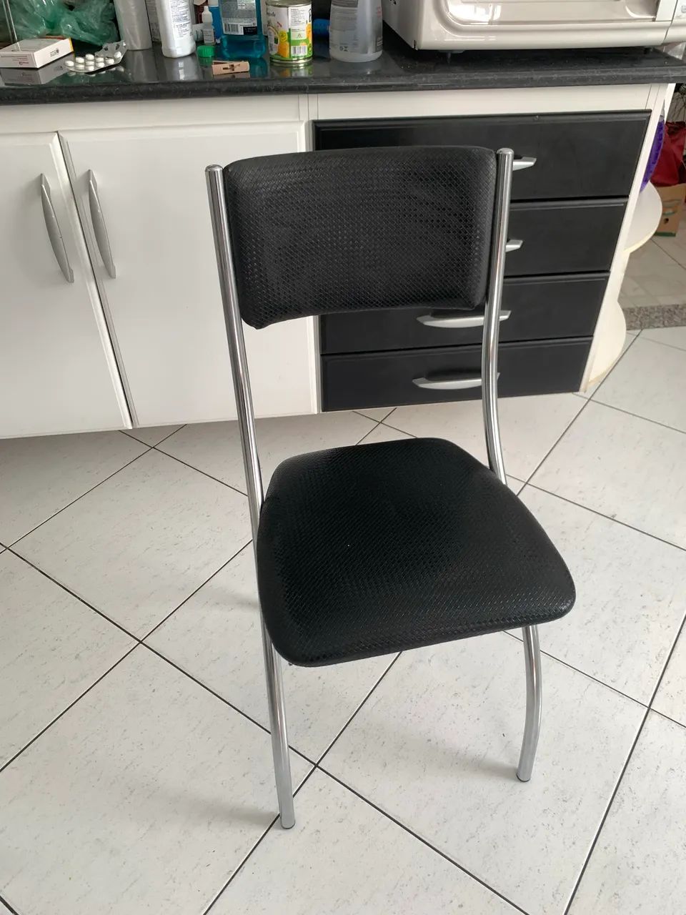 Pra levar hoje Mesa de Vidro 4 cadeiras pretas - Foto 2