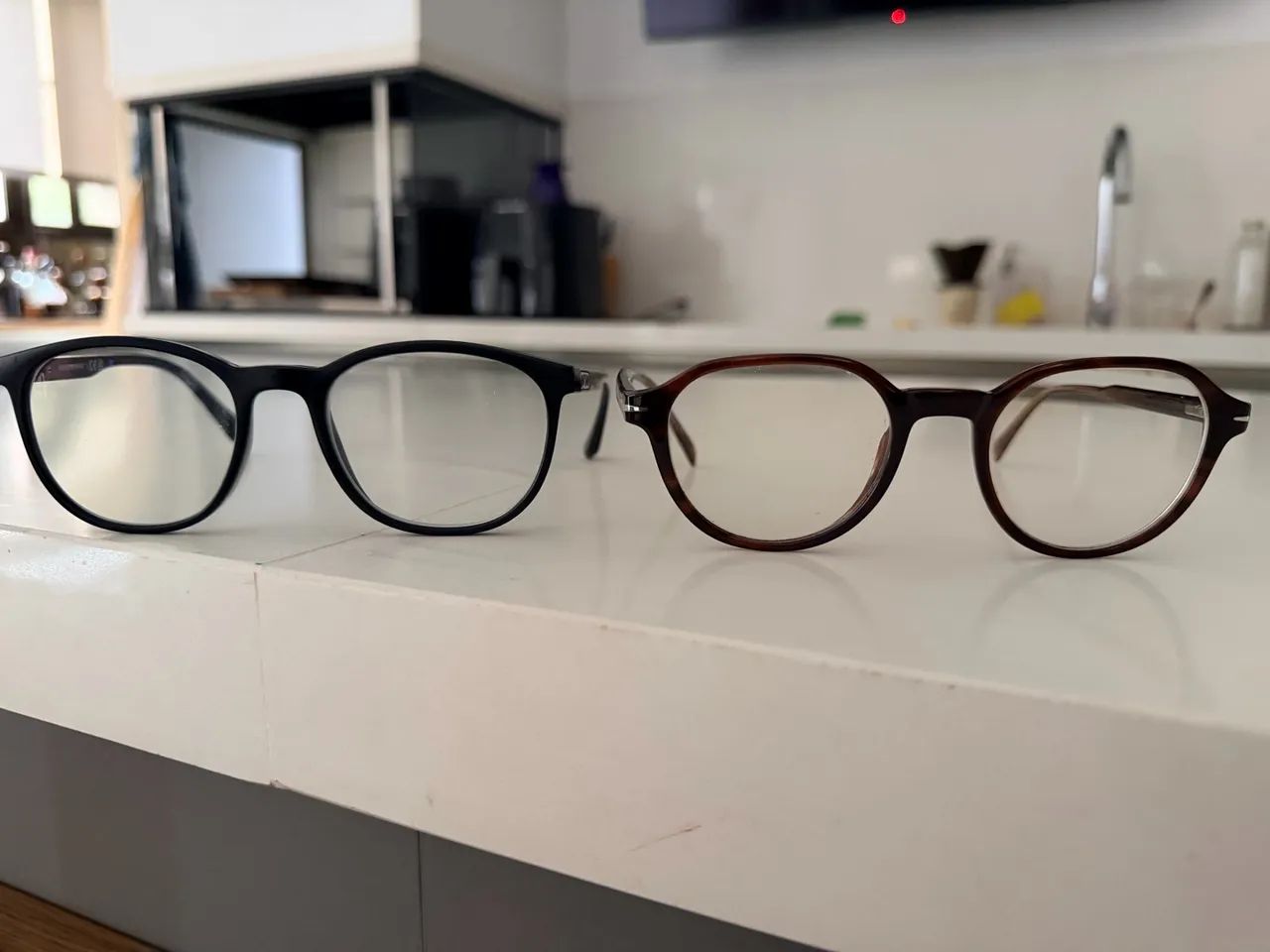 Título OLX  Armação Óculos David Beckham Original - Acetato Marrom - Foto 4