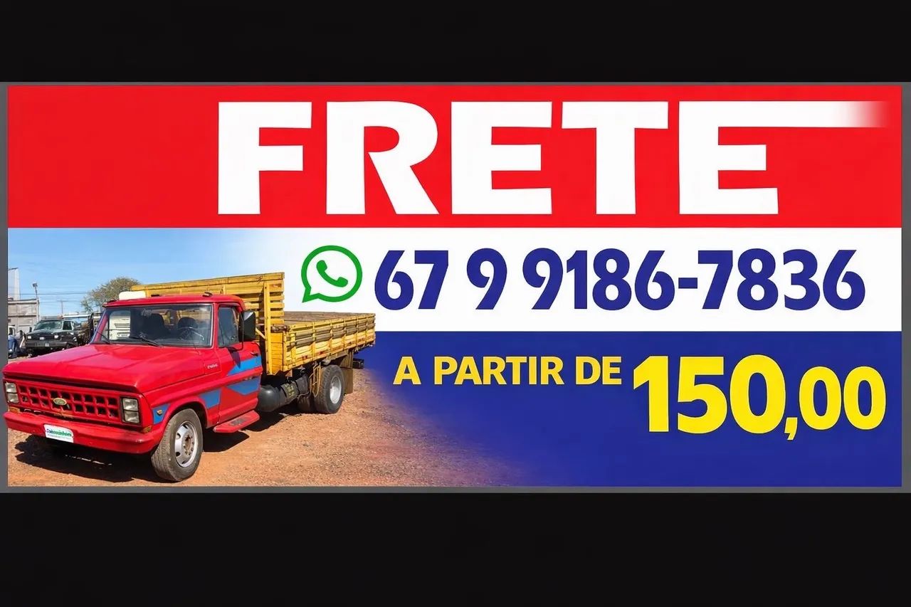 Frete a partir de 150,00 reais