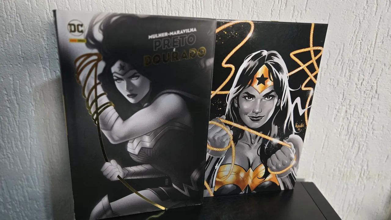 MULHER MARAVILHA - Preto e Dourado - Foto 3
