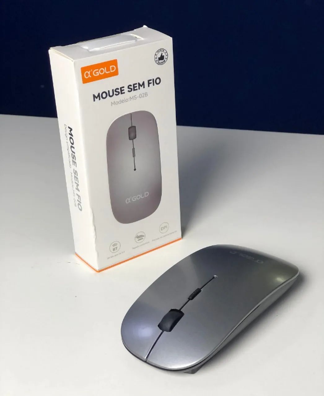 Mouse Sem Fio Bluetooth 1600 DPI A'Gold - Foto 4