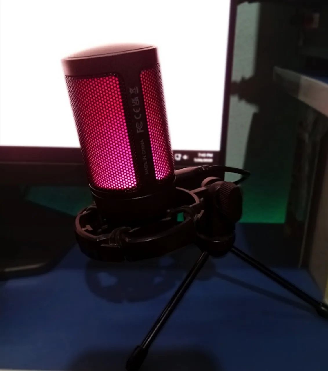 Microfone Gamer FIFINE AmpliGame A2 USB RGB Condensador - Foto 2